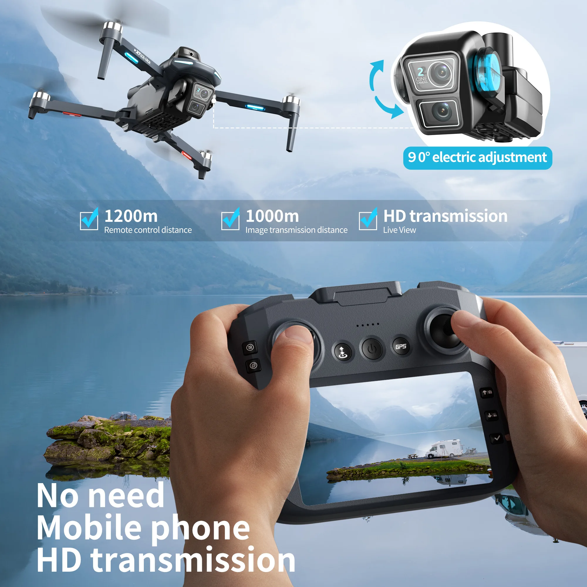 Orijinal XT606 MAX GPS Drone 4 - Drone Photogrammetry incelemesi ve fiyatı